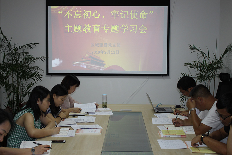 區(qū)城建投公司黨支部開展“先學(xué)、先查、先改”工作 預(yù)熱 “不忘初心、牢記使命”主題教育工作